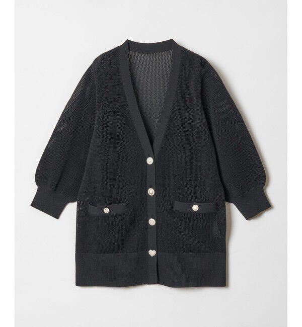 LOULOU WILLOUGHBY「【LOULOU WILLOUGHBY】RETE カーディガン BIJOUX釦」|カーディガン|