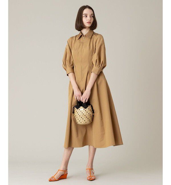 LOULOU WILLOUGHBY「【LOULOU WILLOUGHBY】タックパフシャツワンピース」|ワンピース|