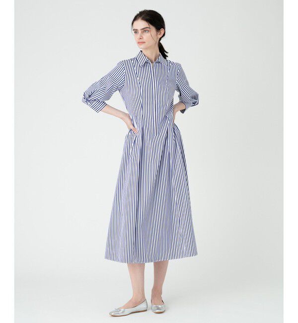 LOULOU WILLOUGHBY「【LOULOU WILLOUGHBY】タックパフシャツワンピース」|ワンピース|