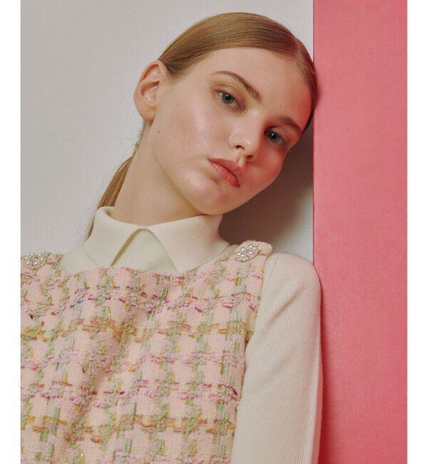 LOULOU WILLOUGHBY「【LOULOU WILLOUGHBY】LINTONツイードジャンパーワンピース」|ワンピース|