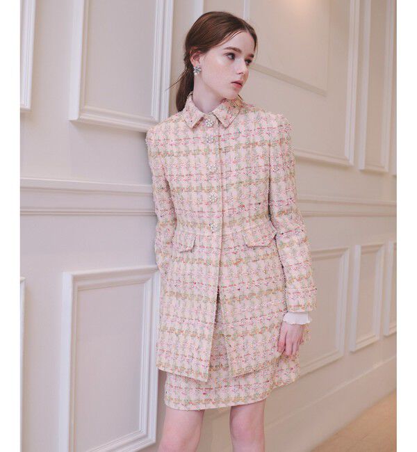 LOULOU WILLOUGHBY「【LOULOU WILLOUGHBY】LINTONツイードジャンパーワンピース」|ワンピース|