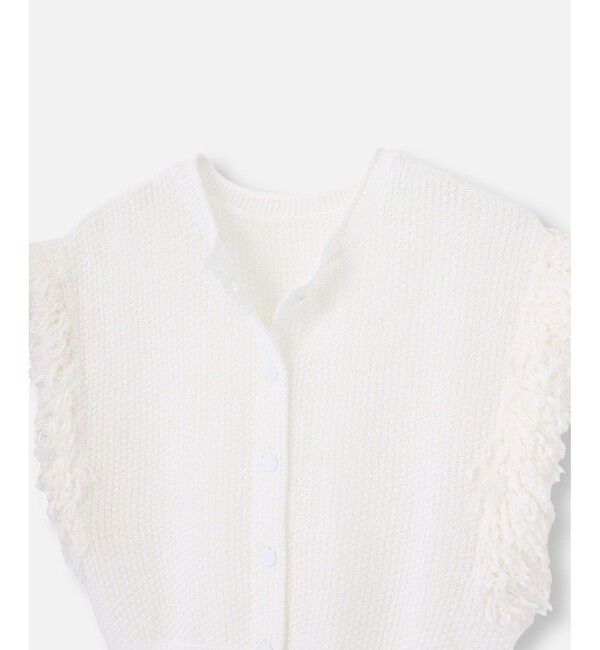 allureville「フリンジスリーブ2WAY プルオーバー」|ニット・セーター|