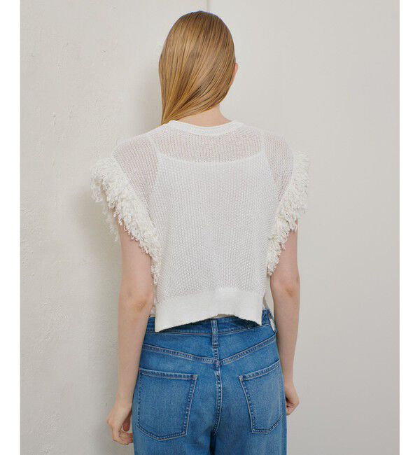 allureville「フリンジスリーブ2WAY プルオーバー」|ニット・セーター|