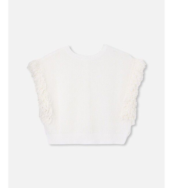 allureville「フリンジスリーブ2WAY プルオーバー」|ニット・セーター|