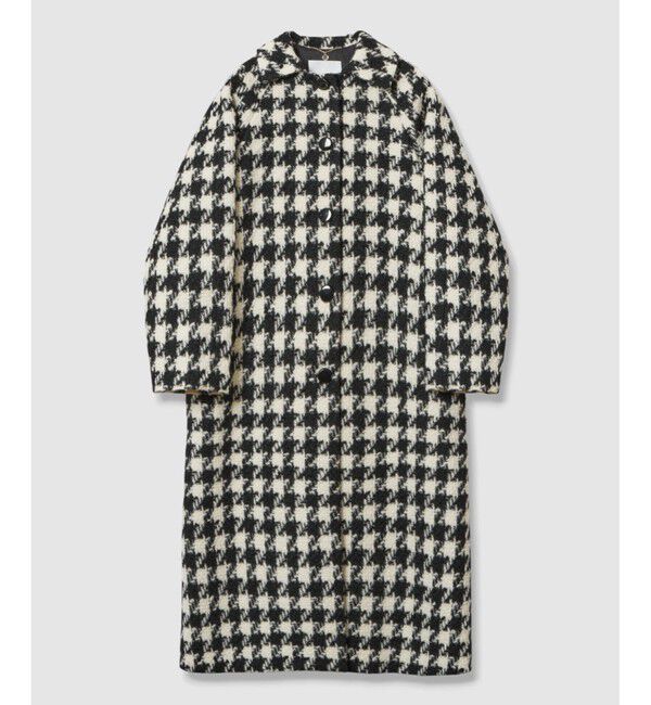 LOULOU WILLOUGHBY「【LOULOU WILLOUGHBY】ロービング千鳥ロングコート」|ダッフルコート|