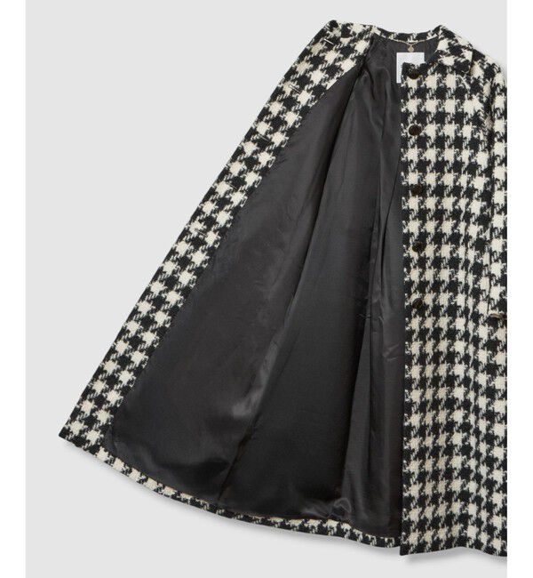 LOULOU WILLOUGHBY「【LOULOU WILLOUGHBY】ロービング千鳥ロングコート」|ダッフルコート|