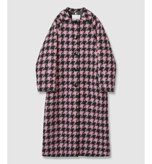 LOULOU WILLOUGHBY「【LOULOU WILLOUGHBY】ロービング千鳥ロングコート」|ダッフルコート|
