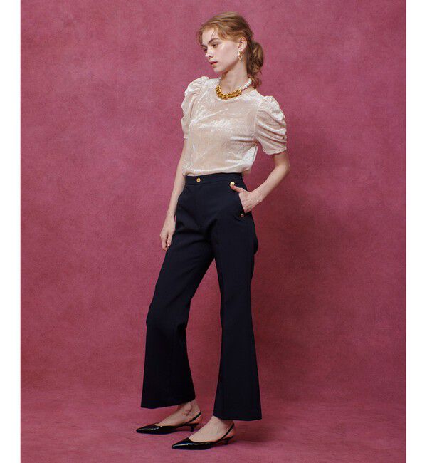 LOULOU WILLOUGHBY「【LOULOU WILLOUGHBY】ベロア半袖プルオーバー」|Tシャツ・カットソー|