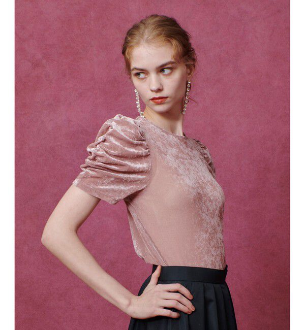 LOULOU WILLOUGHBY「【LOULOU WILLOUGHBY】ベロア半袖プルオーバー」|Tシャツ・カットソー|