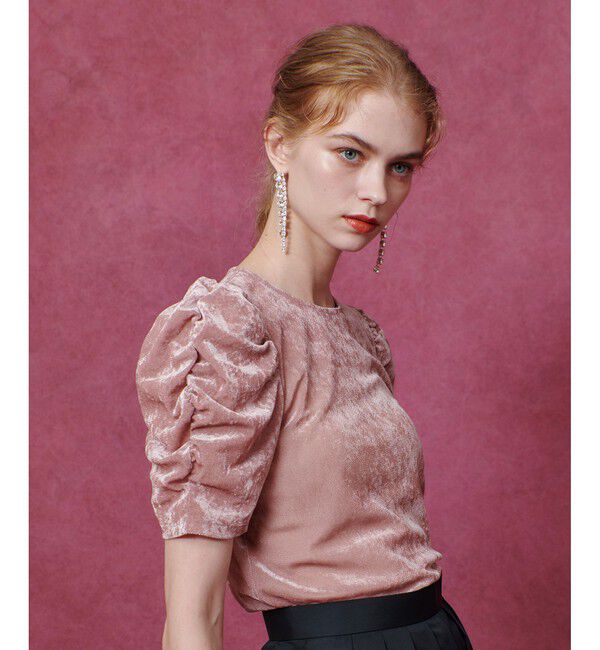 LOULOU WILLOUGHBY「【LOULOU WILLOUGHBY】ベロア半袖プルオーバー」|Tシャツ・カットソー|