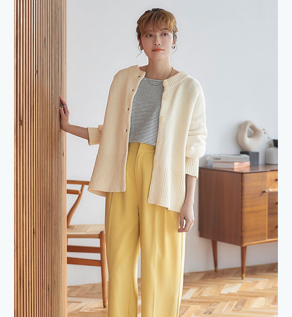 titivate「前後2wayクルーネックカーディガン」|ニット・セーター|アイボリー