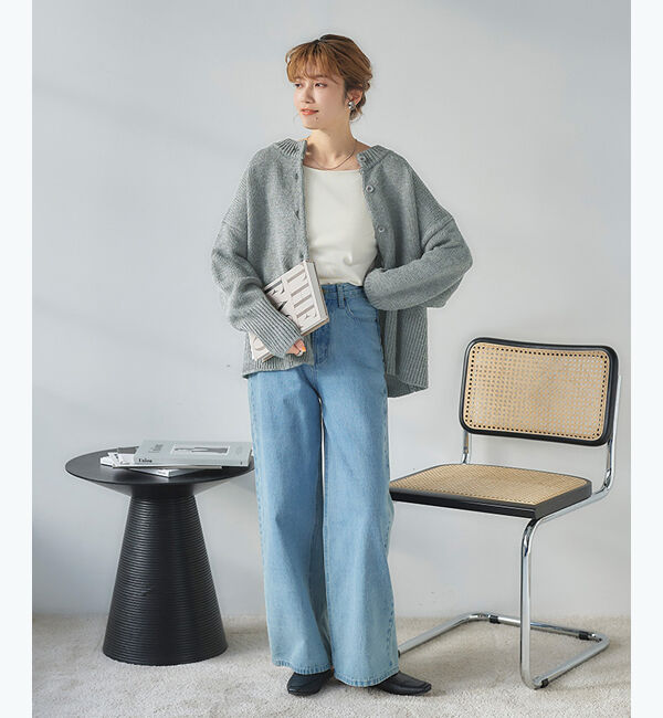 titivate「前後2wayクルーネックカーディガン」|ニット・セーター|