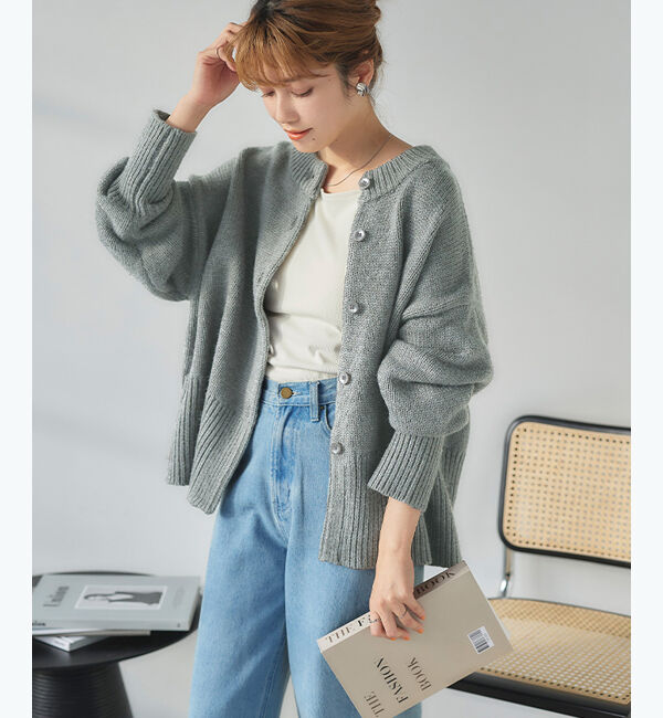 titivate「前後2wayクルーネックカーディガン」|ニット・セーター|