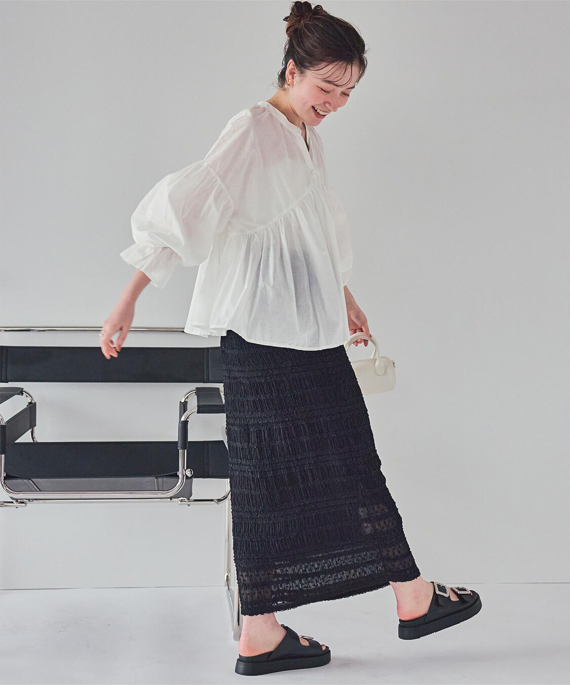 titivate「キャンディースリーブギャザーブラウス」|シャツ・ブラウス|