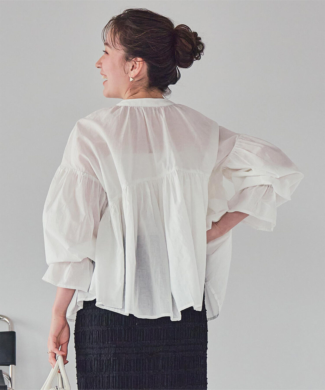 titivate「キャンディースリーブギャザーブラウス」|シャツ・ブラウス|