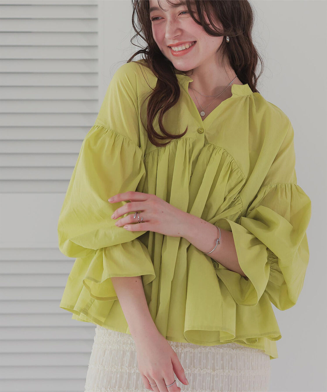 titivate「キャンディースリーブギャザーブラウス」|シャツ・ブラウス|