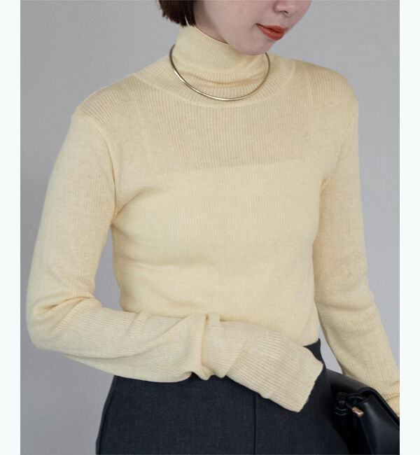 ur's「ウールブレンドロングスリーブハイネックリブニット」|ニット・セーター|