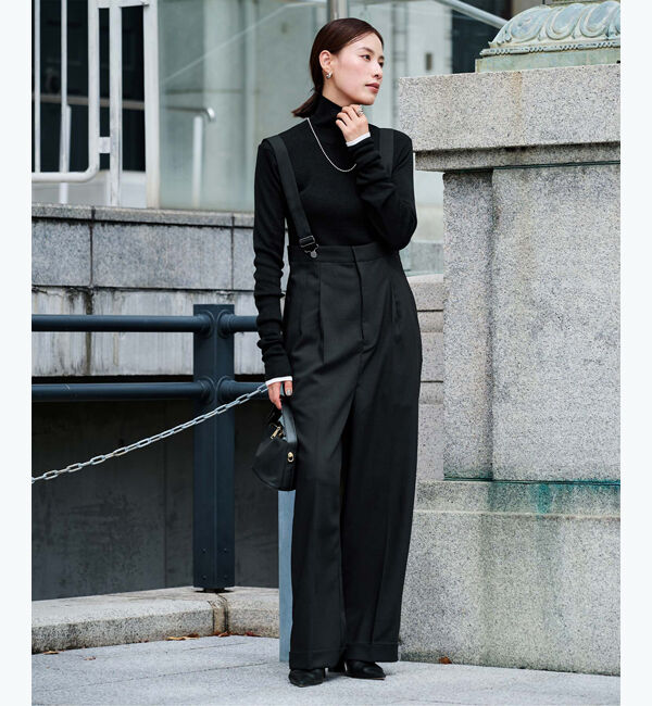 ur's「ウールブレンドロングスリーブハイネックリブニット」|ニット・セーター|