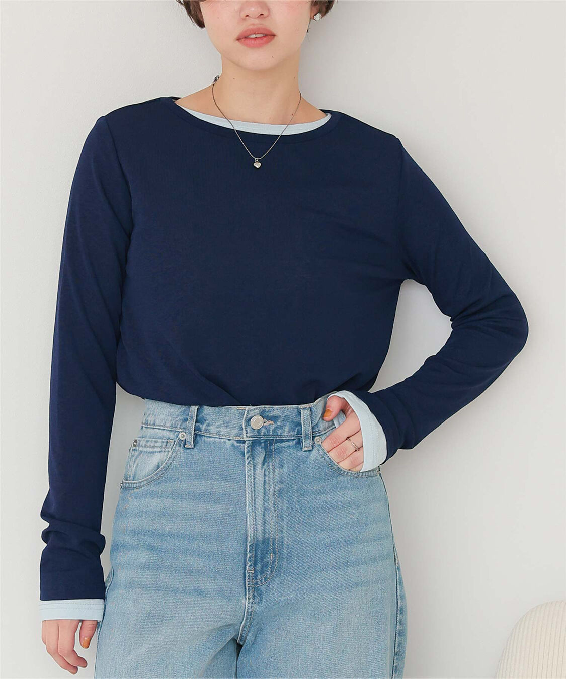 titivate「シアーカットソーロングスリーブトップス」|Tシャツ・カットソー|