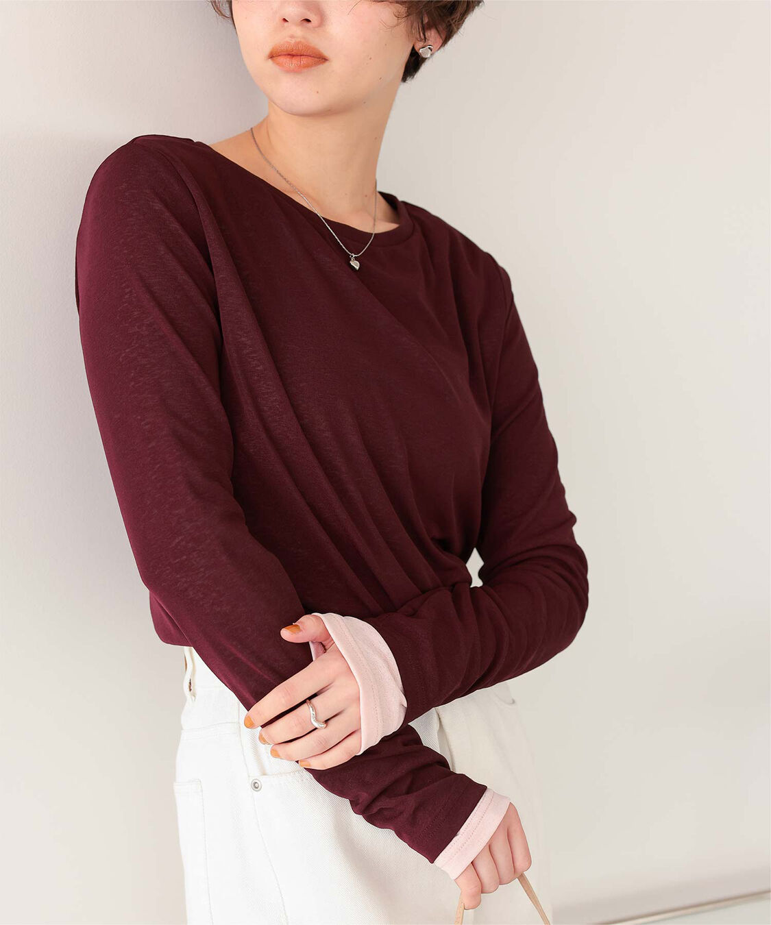 titivate「シアーカットソーロングスリーブトップス」|Tシャツ・カットソー|