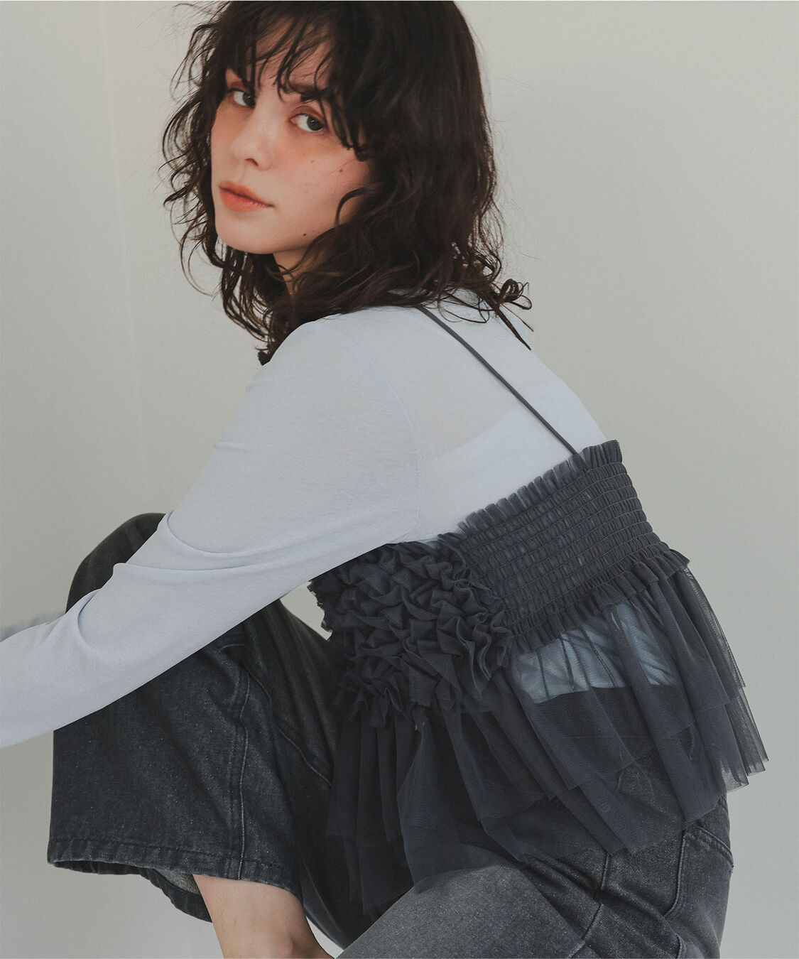 titivate「シアーカットソーロングスリーブトップス」|Tシャツ・カットソー|