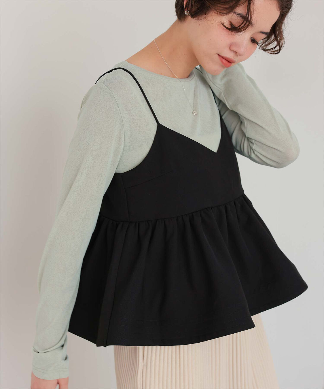 titivate「シアーカットソーロングスリーブトップス」|Tシャツ・カットソー|