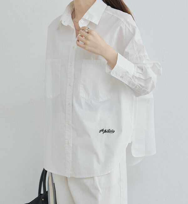 「ワンポイントロゴ刺繍ダブルポケットシャツ」|シャツ・ブラウス|