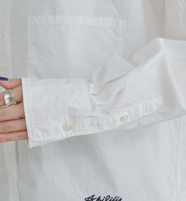  「ワンポイントロゴ刺繍ダブルポケットシャツ」|シャツ・ブラウス|