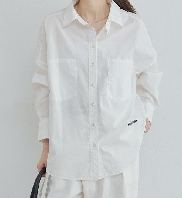  「ワンポイントロゴ刺繍ダブルポケットシャツ」|シャツ・ブラウス|