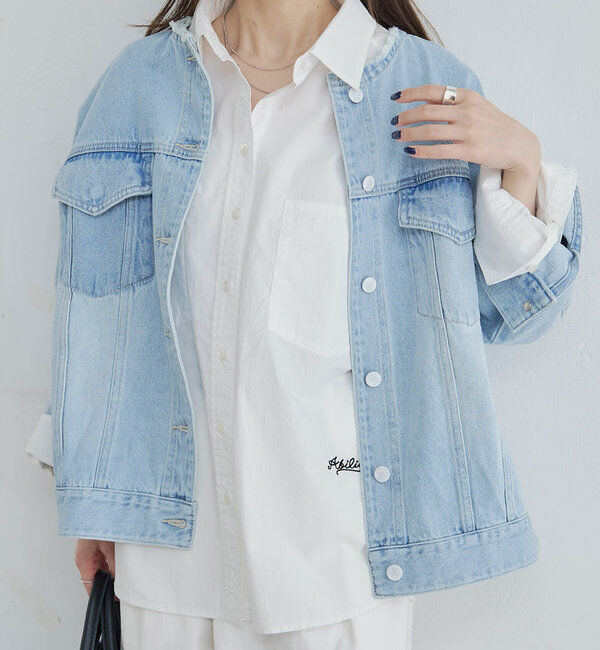  「ワンポイントロゴ刺繍ダブルポケットシャツ」|シャツ・ブラウス|