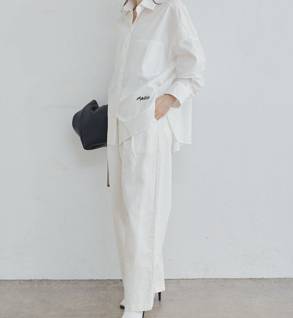  「ワンポイントロゴ刺繍ダブルポケットシャツ」|シャツ・ブラウス|