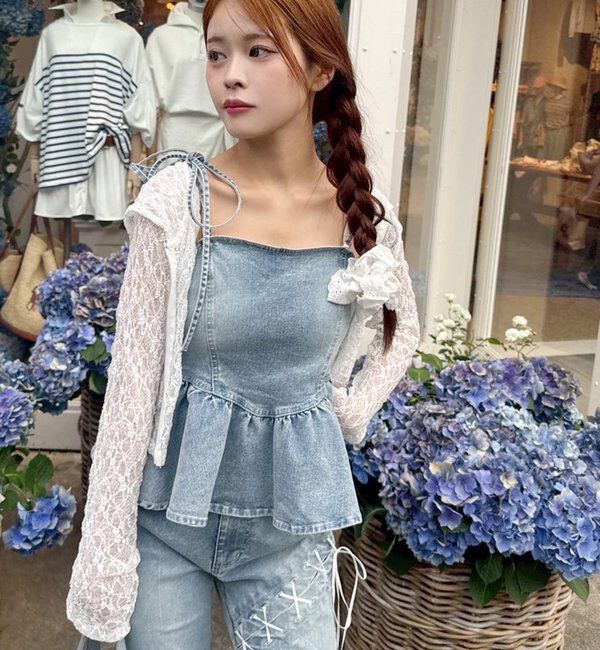  「【お揃いcollection】レースパーカー」|プルオーバー|