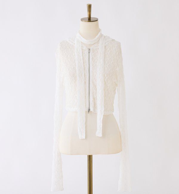  「【お揃いcollection】レースパーカー」|プルオーバー|