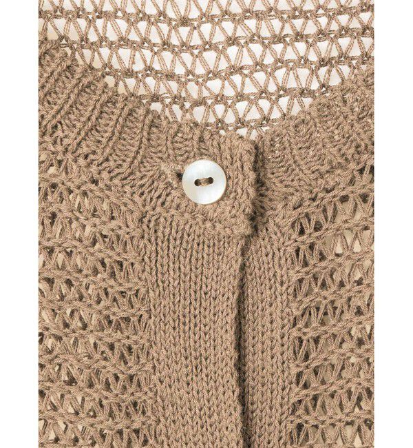 mizuiro ind「mizuiro ind メッシュコクーンワイドカーディガン」|カーディガン|