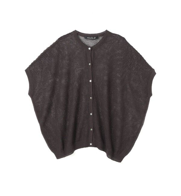 mizuiro ind「mizuiro ind メッシュコクーンワイドカーディガン」|カーディガン|