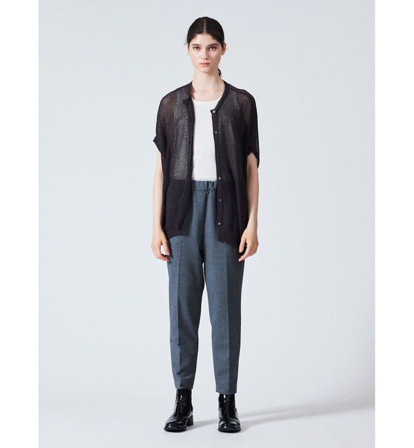 mizuiro ind「mizuiro ind メッシュコクーンワイドカーディガン」|カーディガン|