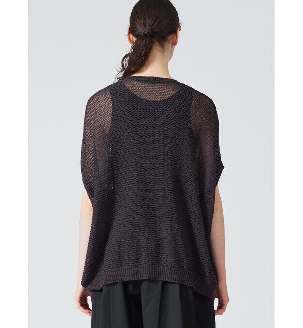 mizuiro ind「mizuiro ind メッシュコクーンワイドカーディガン」|カーディガン|