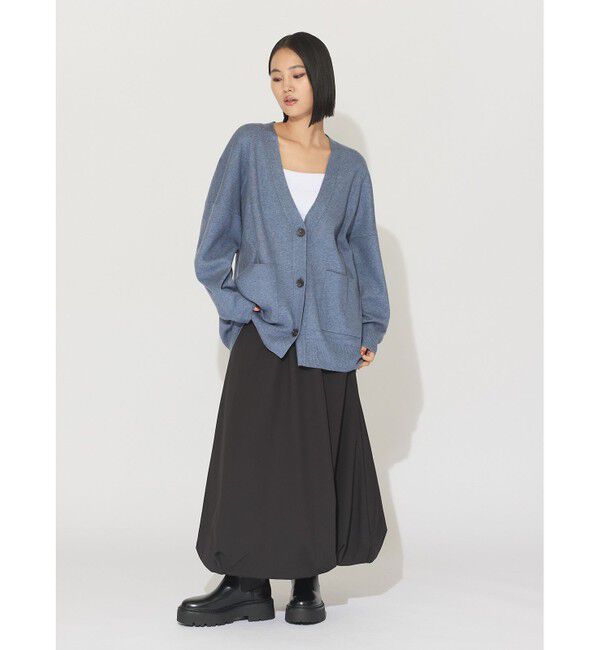 MIDIUMISOLID「MIDIUMISOLID for Ladies ボリュームレベルVネックカーディガン（RELAX)」|カーディガン|