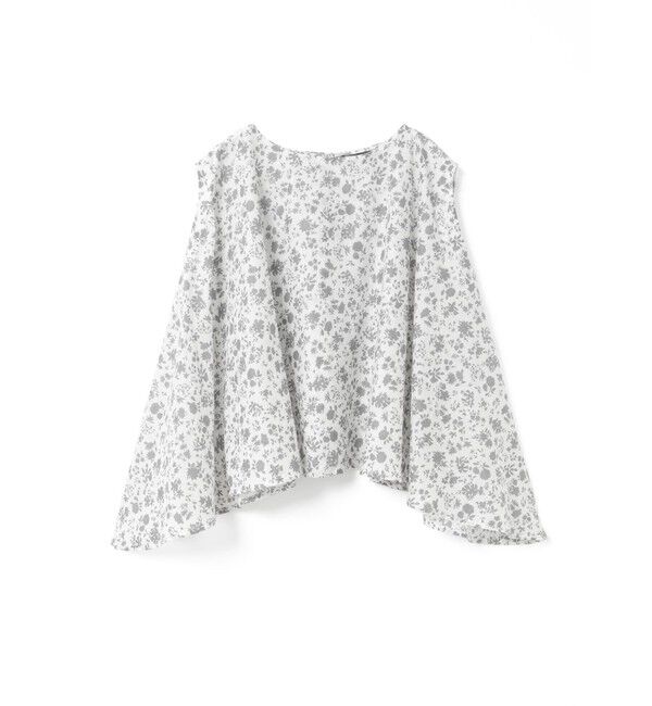 mizuiro ind「mizuiro ind スモールフラワーノースリーブフレアプルオーバー」|Tシャツ・カットソー|