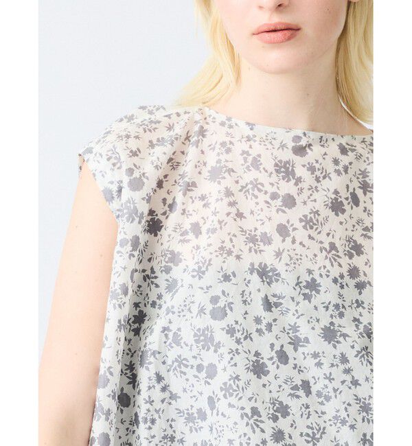 mizuiro ind「mizuiro ind スモールフラワーノースリーブフレアプルオーバー」|Tシャツ・カットソー|