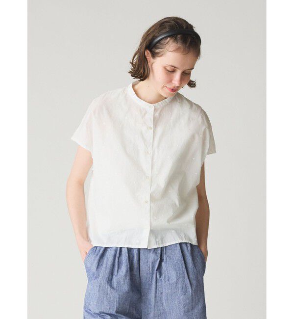 MidiUmi「MidiUmi ドットシャツノースリーブ」|シャツ・ブラウス|
