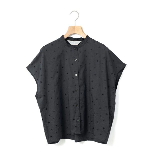 MidiUmi「MidiUmi ドットシャツノースリーブ」|シャツ・ブラウス|ブラック