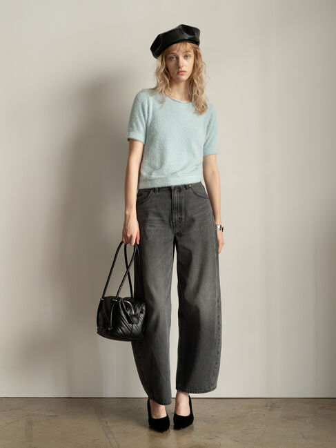 Te chichi「【EDWIN別注】カーブテーパードデニム《2025Autumn catalog item》」|その他|ブラック