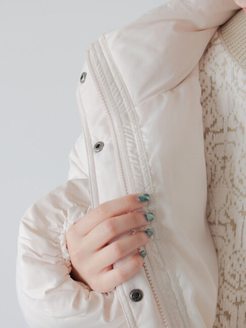 Samansa Mos2 blue「裾ラウンド中綿ブルゾン」|ブルゾン・スタジャン|