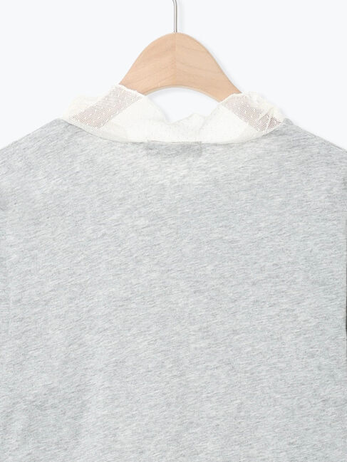 Samansa Mos2「ドットチュール切り替えカットソー」|Tシャツ・カットソー|