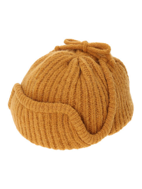 Samansa Mos2 Lagom「ニットフライトキャップ」|その他|マスタード