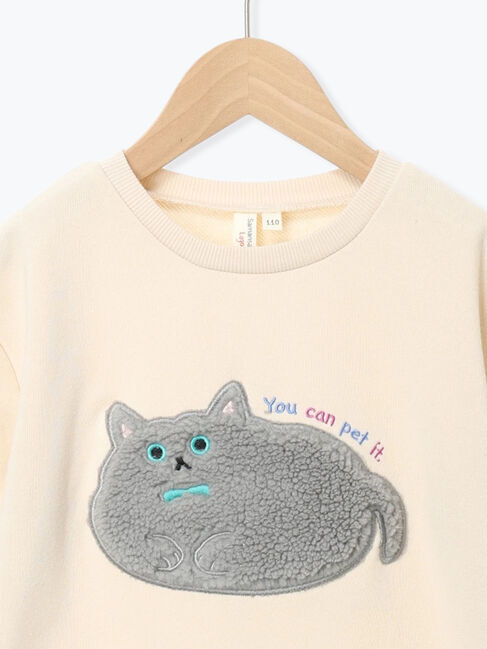 Samansa Mos2 Lagom「もふもふネコトレーナー」|Tシャツ・カットソー|