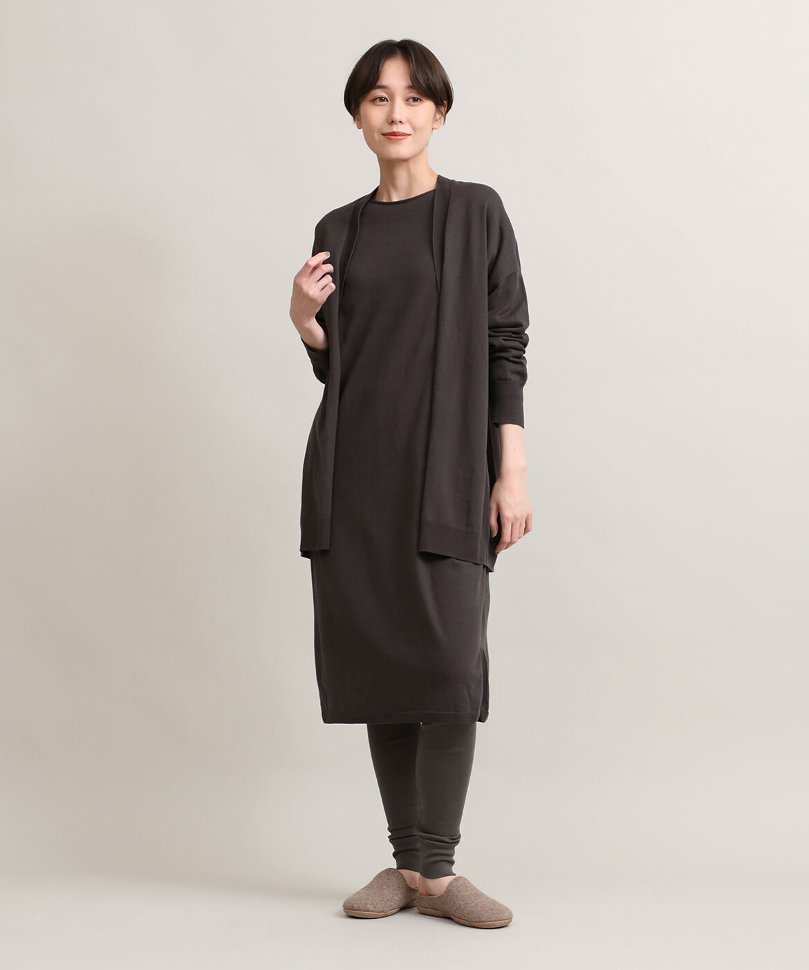 I.T.'S international「着流しロングカーディガン《オーガニックコットン》」|カーディガン|