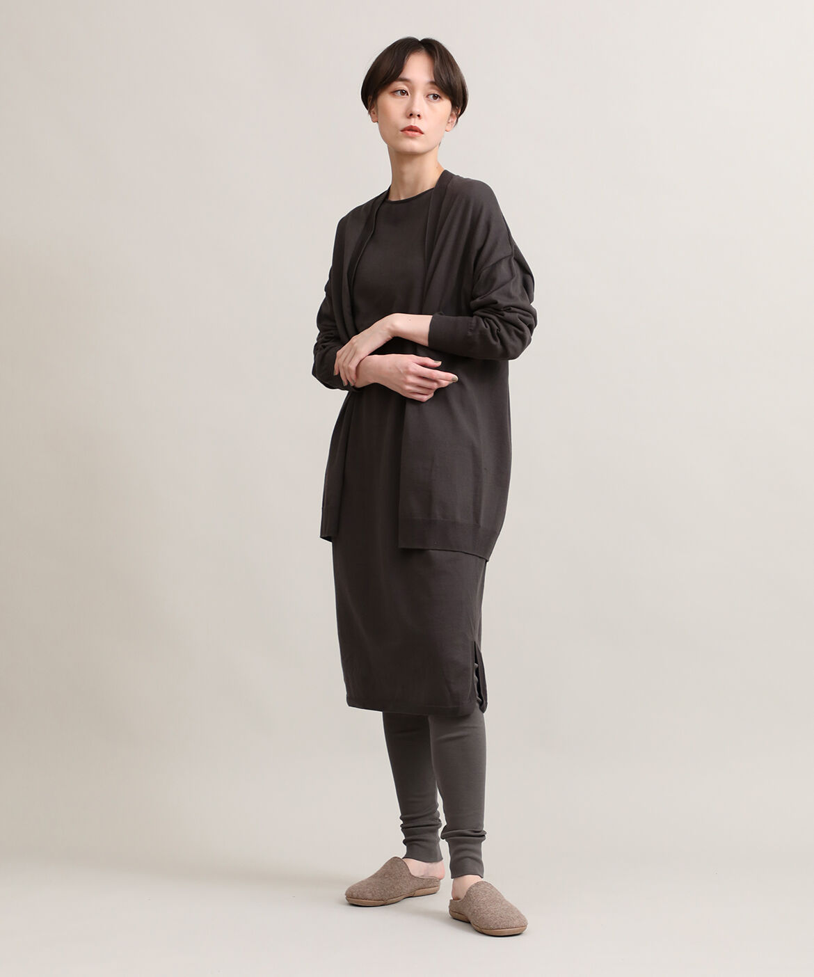 I.T.'S international「着流しロングカーディガン《オーガニックコットン》」|カーディガン|