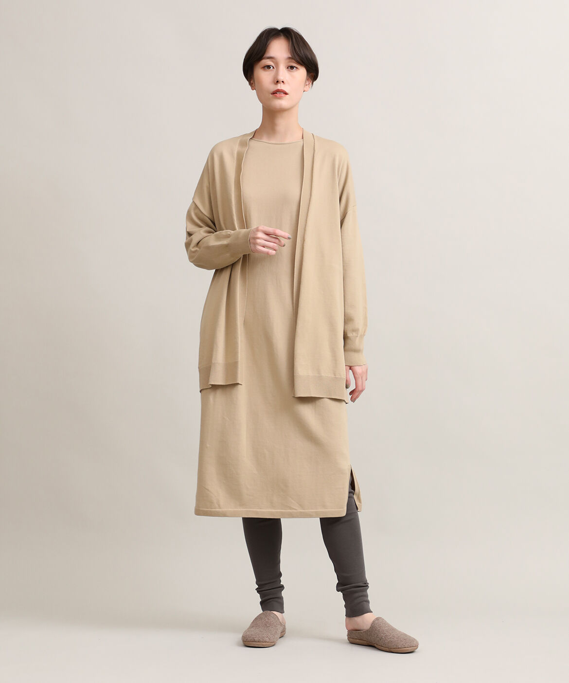 I.T.'S international「着流しロングカーディガン《オーガニックコットン》」|カーディガン|